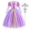 Mädchen Rapunzel Prinzessinnenkleid Mädchen Halloween Cosplay Ballkleid Karneval Party Kostüm Verkleidung Kinder Outfit Kinderkleidung