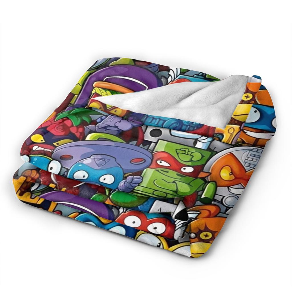 Super Zings Game  Blanket Superthing Soft Print Plush Bedding Throws For Living Room Travel Office Flannel Bedspread Bed Cover