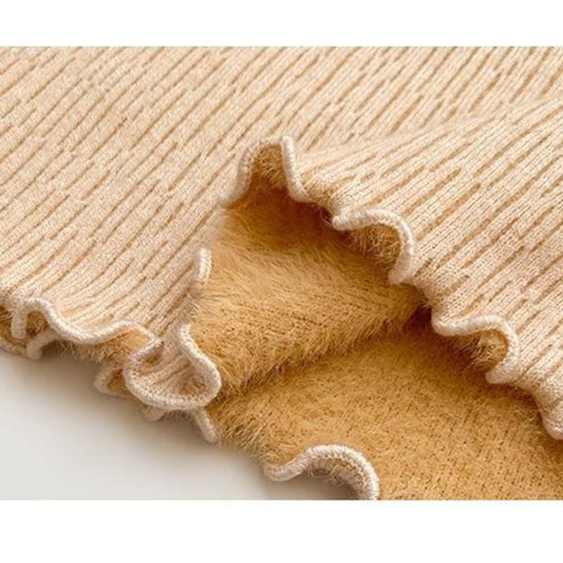 Women Winter Thicken Slim Turtlneck Sweater Plus Velvet Long Sleeve Soft Knitted Pullover Casual Thermal Knitting Bottoming Shirt