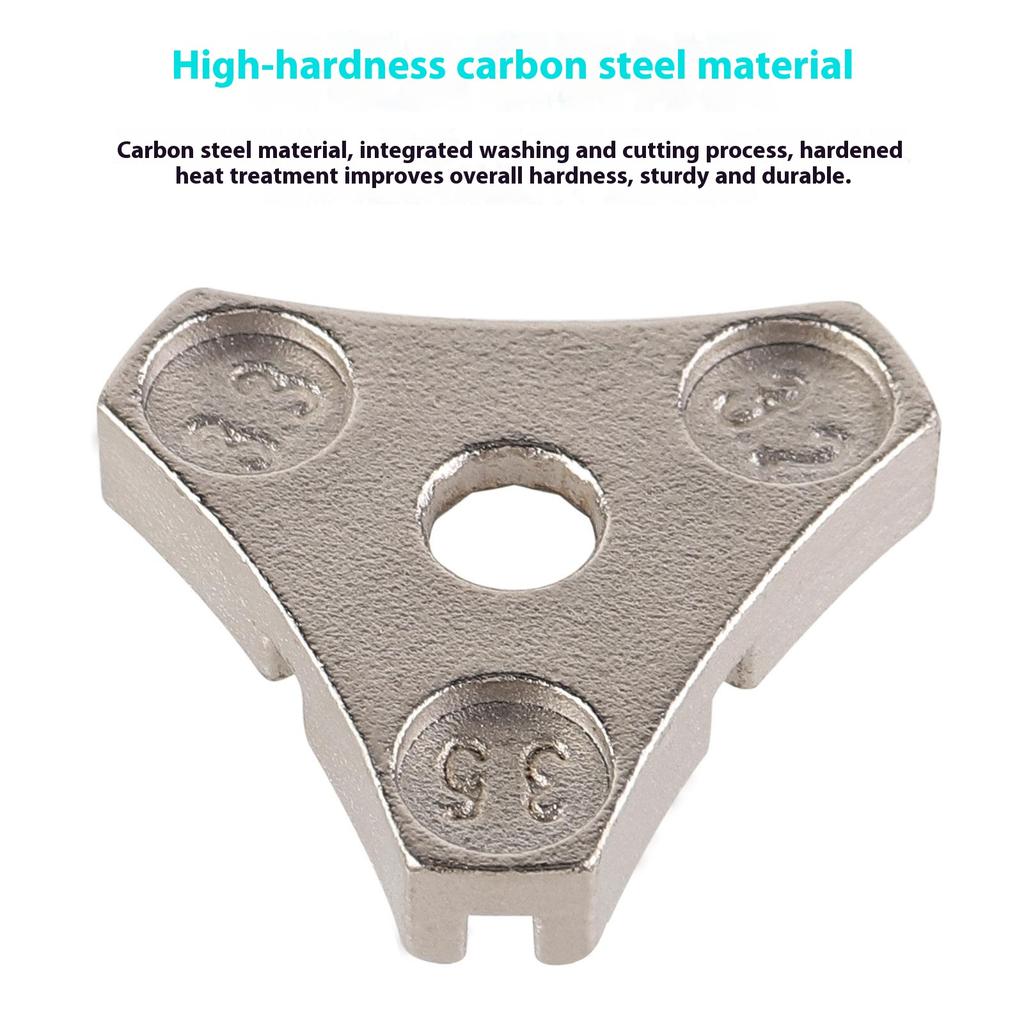 103409-1 Fahrradspeichenschlüssel 6 Größen Dreieckig Kohlenstoffstahl Fahrradrad Zentrierwerkzeug Reparaturwerkzeug