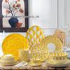 European Style Yellow Bone China Dinnerware Set: High-End Ceramic Plates for Home and Hotel Use