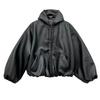 Cappotto Antivento Colore Nero High Street Uomo Donna Cleanfit Casual Ampio con Cerniera e Cappuccio Giubbotti Oversize