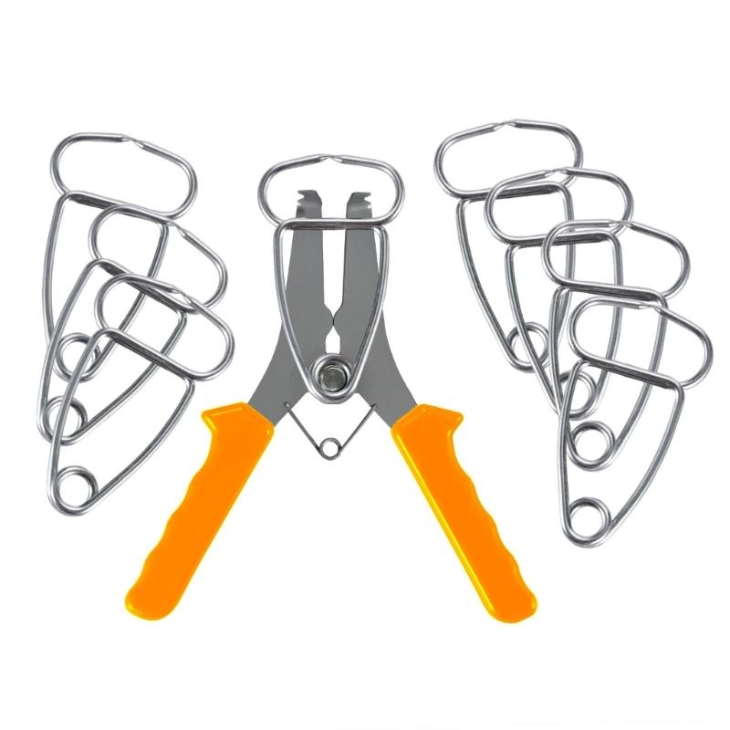 

Spring Plier Clamps Set For Woodworking Elasticity Pressure Adjustment Mechanism For DIY Projects Professional Use жёлтый