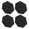 4 Stück Radnabenkappe Schwarz Stilvoller Look Staubdicht Schnallenmontage Schützende Mittelradnabenkappe für Fahrzeug