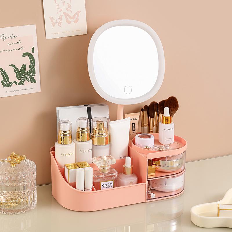 Desktop Storage Box for Stationery, Cosmetics, and Dormitory Use