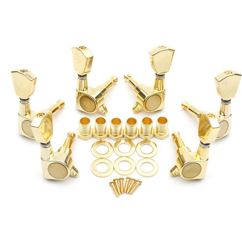 Sillet de chevalet, Chevalet et Sillet plaqués or Mécaniques pour guitare acoustique à cordes métalliques Compatibles avec les guitares électriques style GB LP