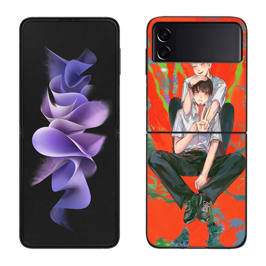 Anime H-Hikaru Ga Shinda Natsu Phone Case For Samsung Z Flip 7 6 5G Galaxy Z Flip 5 4 3 Black Hard Cell Cover Luxury PC Shell C
