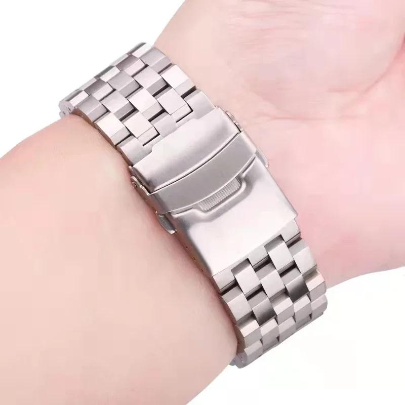 20mm 22mm Men Stainless Steel Watch Band for Huawei GT5 46mm GT4 Metal Bracelet for SAMSUNG Galaxy 7 44mm 40mm 6classic 43 47mm