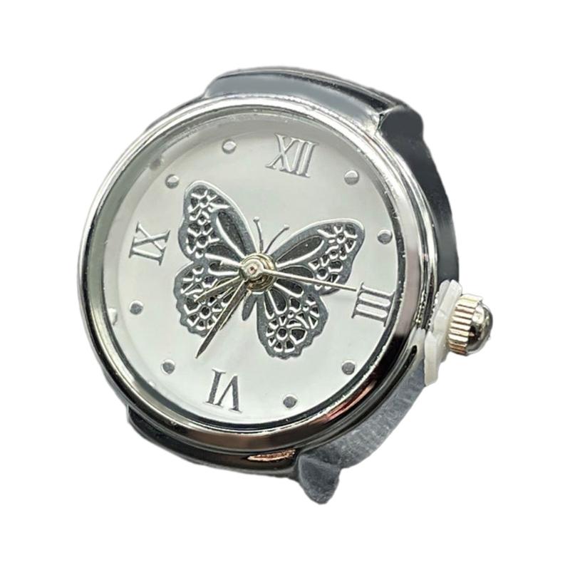 

Винтажные панк часы на палец Мини эластичный ремешок Сплав Часы Кольца для пары Ювелирные изделия Часы Ретро Римские часы Кольца Женские Мужские