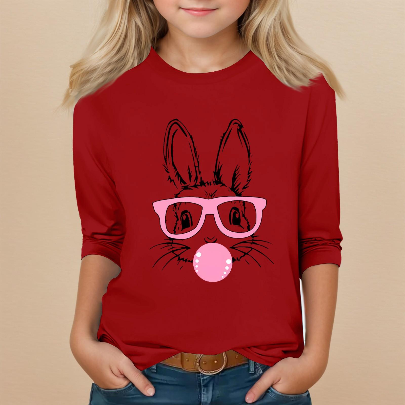 

Детский топ с круглым вырезом и рукавами, на каждый день с принтом ко Дню святого Валентина 160 красный