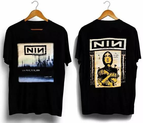 

Nine Inch Nails With Teeth 2016 Summer Tour 2 Side Black Unisex Tshirt Reprint Unisex T-Shirt S