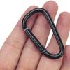 D-förmiger Kürbis Schwarzer Aluminium-Karabiner