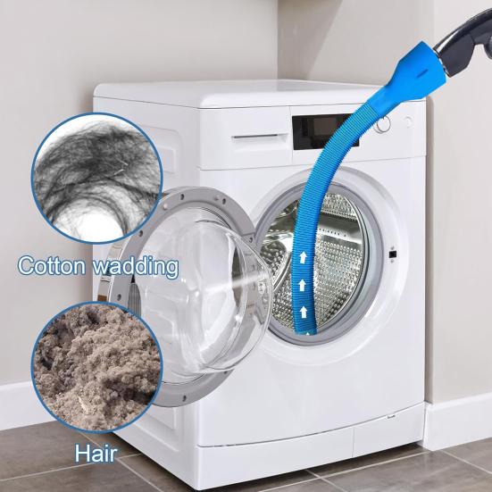 Vacuum Cleaner Pipe Head, Dryer Vent Cleaning Attachment for Narrow Gaps, Universal Compatibility Stretch Connector Compatible with Most Vacuum