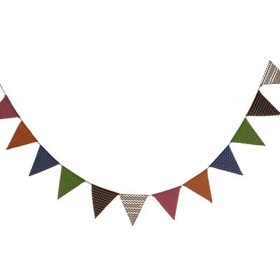 Triangle Linen Hanging Flags Banner Bunting for Wedding Bridal Proposal Decoration