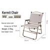 Large Portable Outdoor Folding Kermit Chair with Thickened Oxford Cloth and Metal Frame