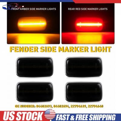 4X Lămpi de Semnalizare Laterale LED Pentru 2015- GMC Sierra Chevy Silverado 2500HD 3500HD