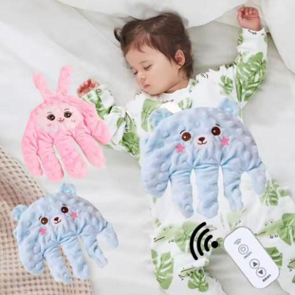 Jucărie de somn cu bătăi blânde pentru calmarea bebelușului cu telecomandă, pernă de somn reglabilă pentru nou-născut pentru somnul copilului mic