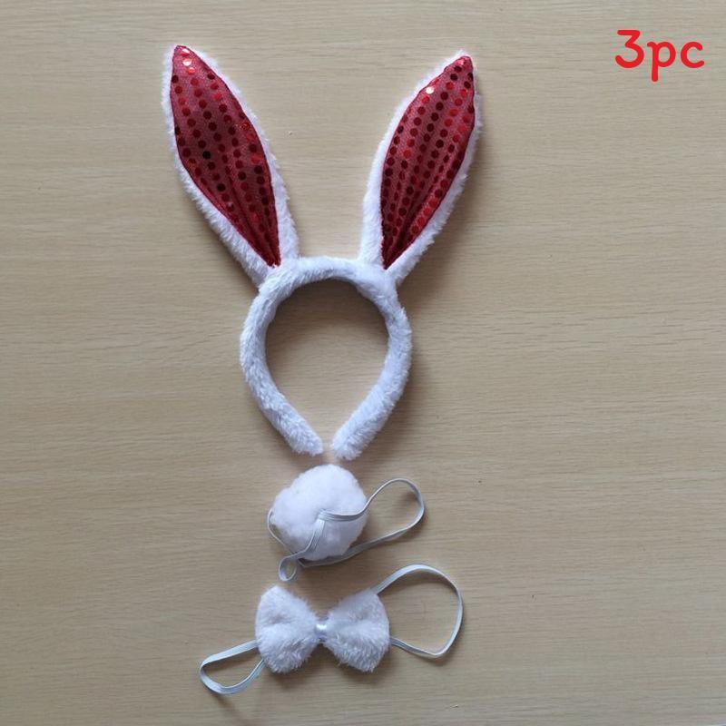 Halloween Animal Tiger Headpiece With Red Horns Demon Headband Cosplay For