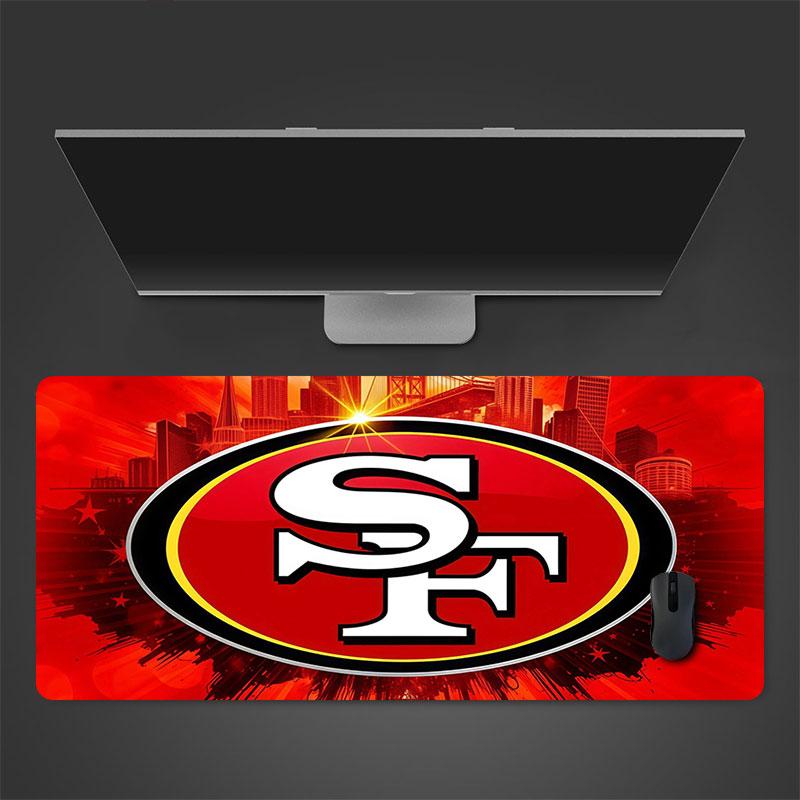 San Francisco 49ers Mouse Pad, Large Gaming Desk Mat, Non-slip XXL Mousepad for Laptop & Tablet, Mini PC Playmat with Stitched Edges