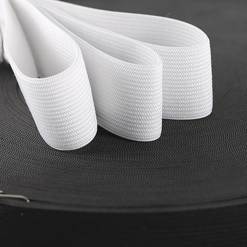 10Meters Sewing Elastic Band Heavy Stretch High Elasticity Knit Elastic Band for Sewing Waistband Elastic White Black