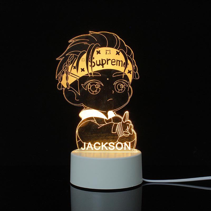 3D Cartoon Night Light: Custom Acrylic Bedside Lamp for Atmosphere & Gifts