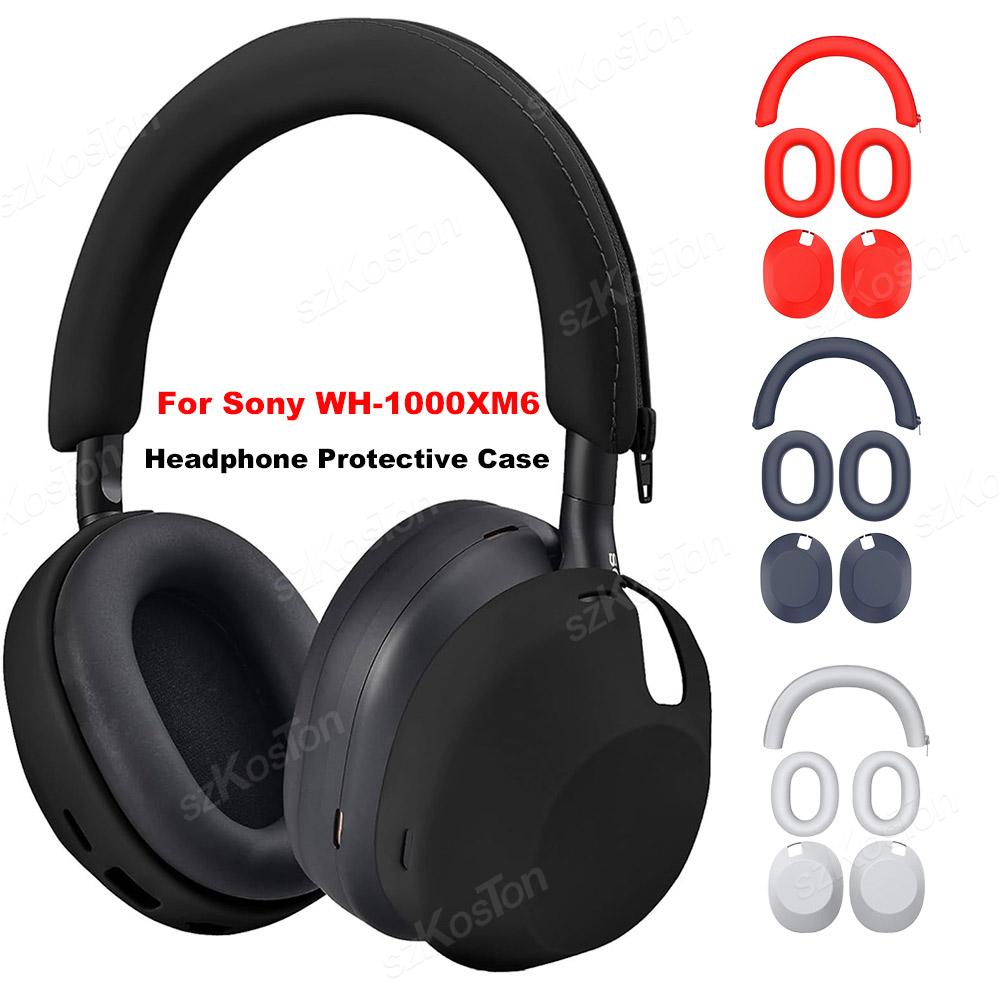 For Sony WH-1000XM6 Soft Silicone Headphone Protective Case Scratch Resistant Sweatproof Skin Cover Ear Cap Earphone Accessories