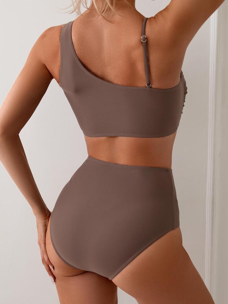 2024 Women's Solid Color Split Bikini - Stylish & Trendy Swimsuit