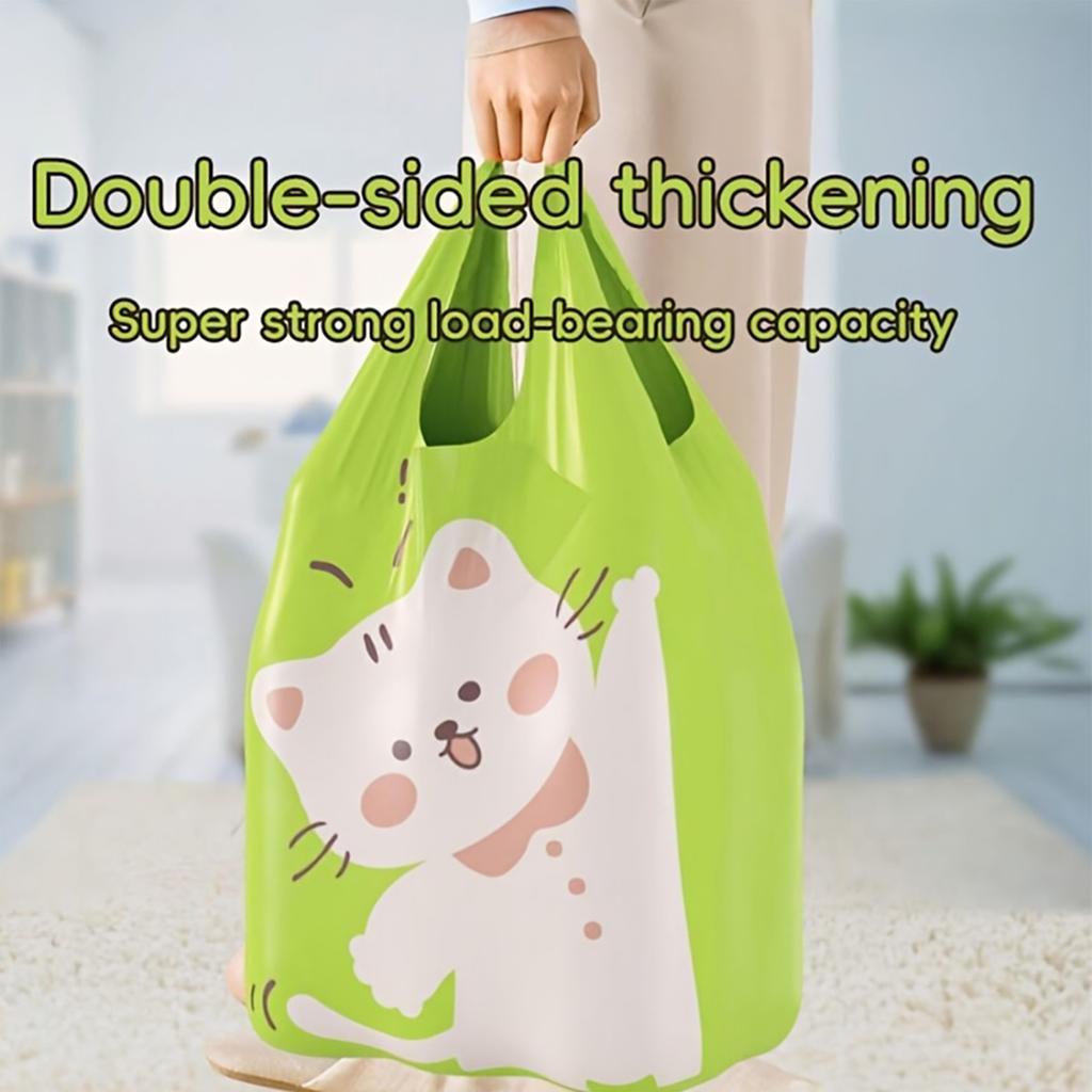 Home Use Print Bags with Handles, Creative Garbage Bags for Kitchen and