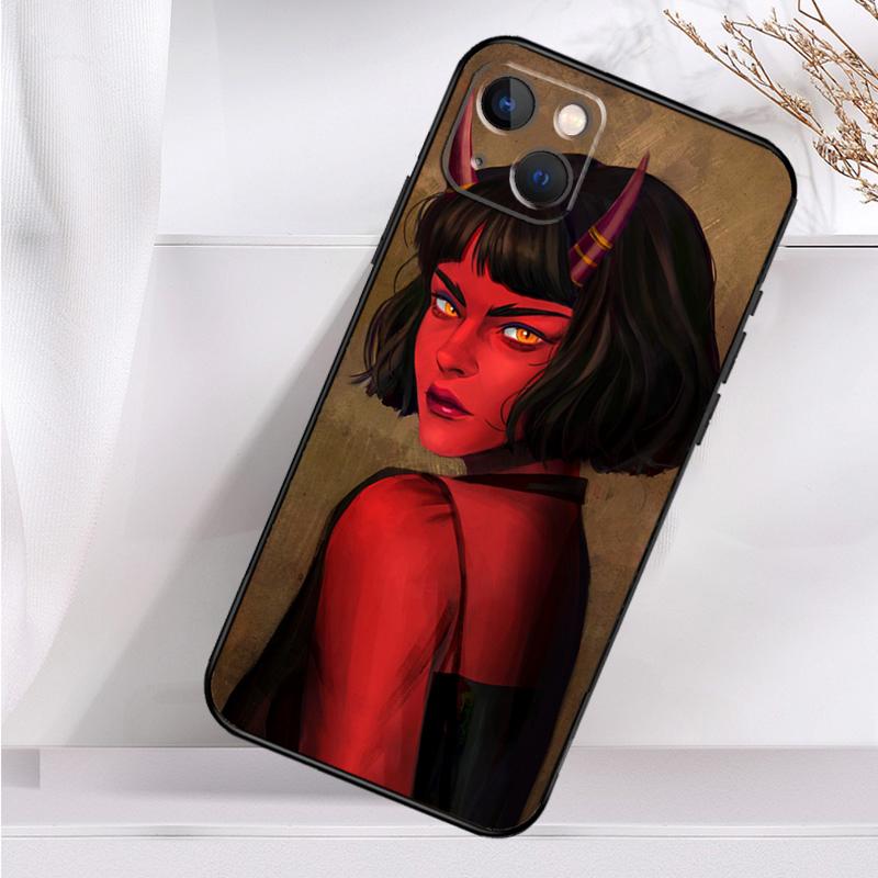Devil Woman Shockproof Case For iPhone 17 15 16 Pro Max 11 14 Plus 12 13 Mini 16e 17 Air Phone Cover