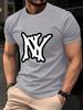 Simple Ny Logo Prints Men TShirt Cotton Summer Soft Oversized Tops ONeck Short Sleeve Comfortable T Shirt Casual Male Clothes