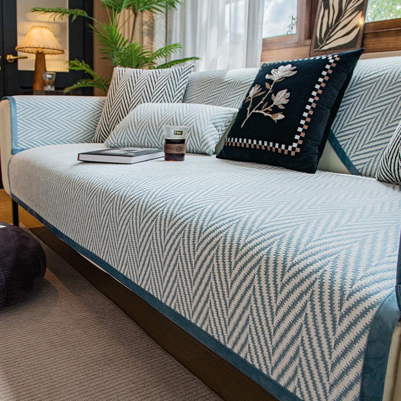 

Living Home Non-slip Sofa Cushion Couch Sofa Covers Winter Chenille Sprited Slipcover Funda Sofa Mats 70X70