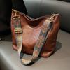 Fashionable Handheld Single Shoulder Crossbody Large Capacity Solid Color Storage Bag
