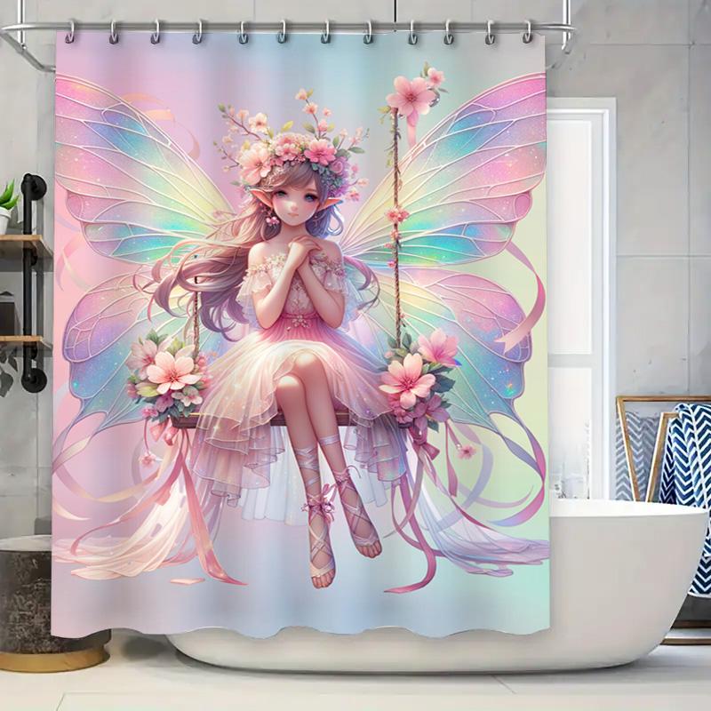 

Enchanted Fairy Dream: Magical Shower Curtain For A Romantic And Fantasy-Inspired Bathroom Dcor W60H190(CM)-1 Pcs
