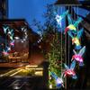 1 Stück Buntes Solar Kolibri Windspiel Licht, Landschaftslicht, Geeignet für Außengarten, Terrassendekoration und Weihnachtsgeschenk