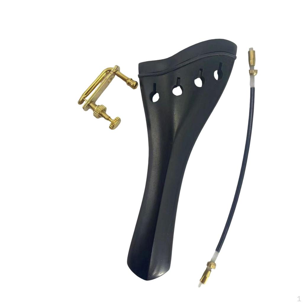 4/4 Violin Tailpiece Pull String Plate Easy to Use Fine Workmanship Replacement with Tail