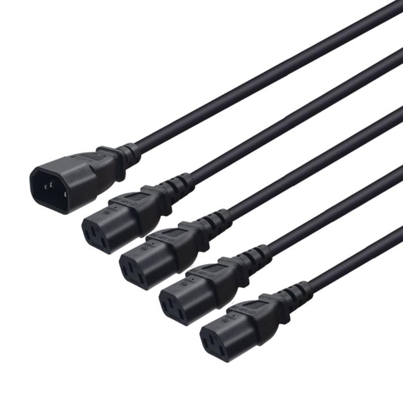 PDU Computer r C14 to 4xC13 Power Cable for Multiple Device Connection Connect 4Devices to One Outlet Wire