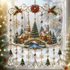 Entspannende Klang-Windspiele für Zuhause, Weihnachts-Glockenspiel, Acryl-Sonnenfänger für Außenbereich, Garten, Terrasse, Elegante Dekorationen, Festdekoration, Hängend im Hof