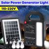 Solar Power Generator 3 LED Bulbs Home System Solar Power Panel Storage Generators Durable USB Charger 110-220V  50/60Hz