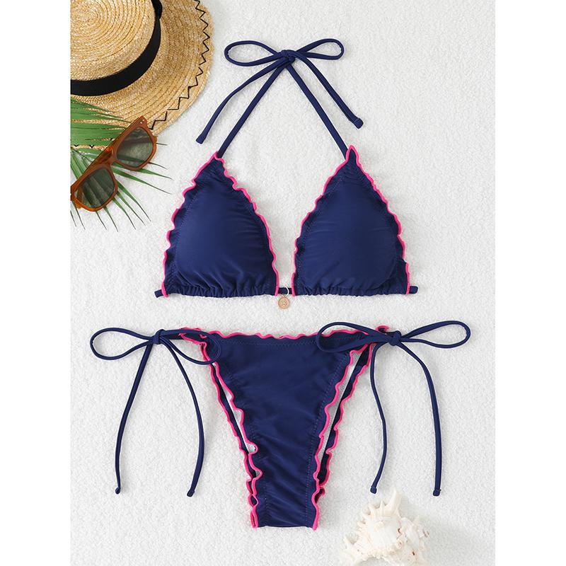 Sexy Triangle Micro Bikini 2026 Women Swimsuit Two-pieces Swimwear for Female Beach Wear Lace Up Bikinis Sets Thong Bathing Suit