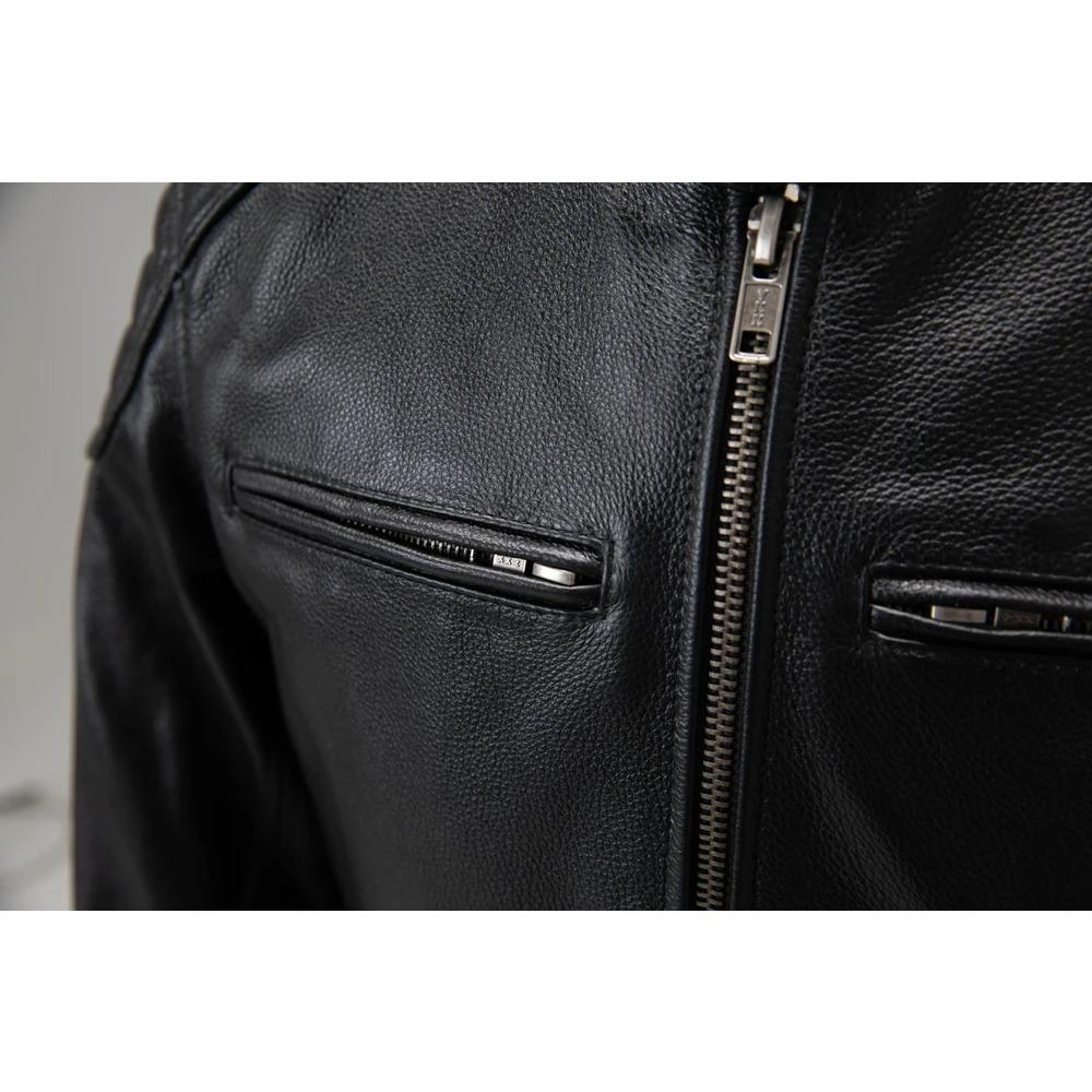 Chinesische Größe Echtes Leder Jacke Männer 100% Natürliche Rindsleder Echtes Leder Jacken Slim Fit Motorrad Jacke Mann Biker Mantel Herbst M357