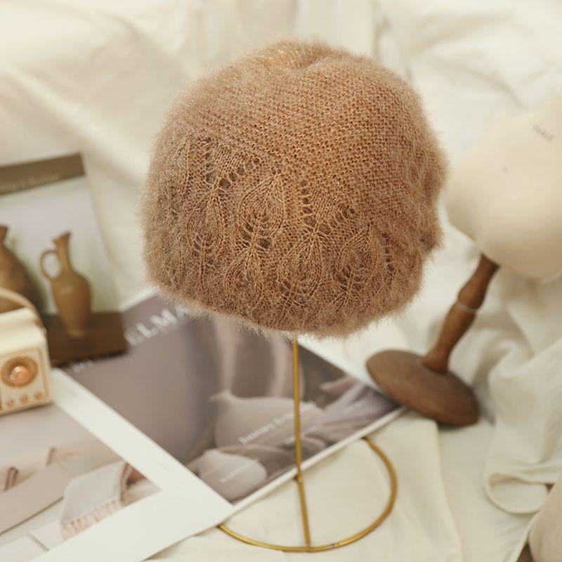 Korean Double-Layer Warm Wool Knit Hat with Velvet, All-Match Winter Fashion for Women