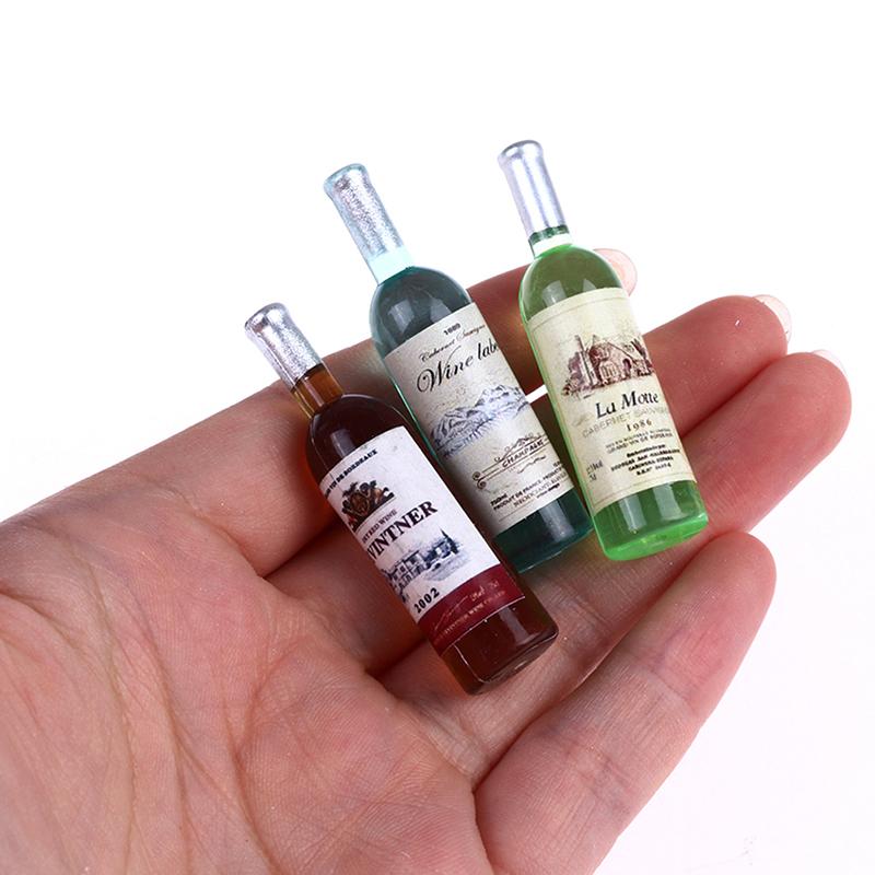 5 Stück 1:12 Puppenhaus Miniatur Simulation Weinflasche Küche Wohnzimmer Dekoration Zubehör