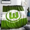 1PC VfL Wolfsburg Print Flannel Blanket, High quality All Seasons, Home Decor, Warmth and Comfort, Perfect for Christmas Gifts