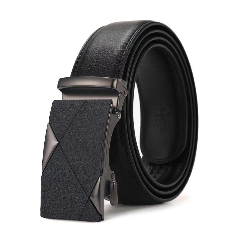 Leather Belt Men's First Cowhide Business Gift Belt Men's Belt Automatic Buckle