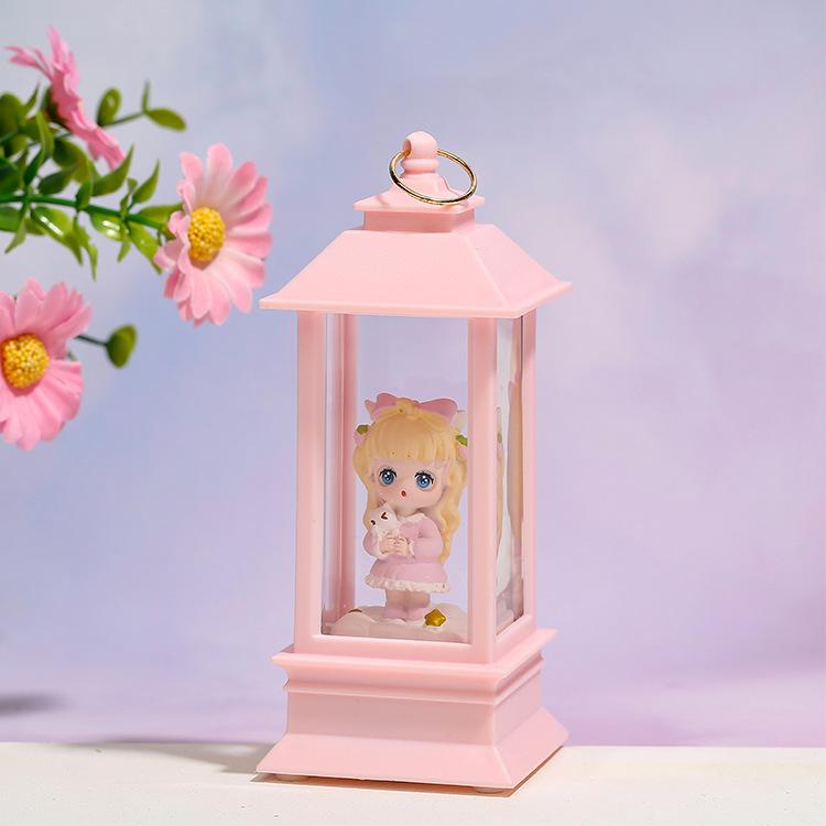 

Lamp Battery Night Powered Fourcolor Sweet Cartoon Cute Girl Shaped Light розовый