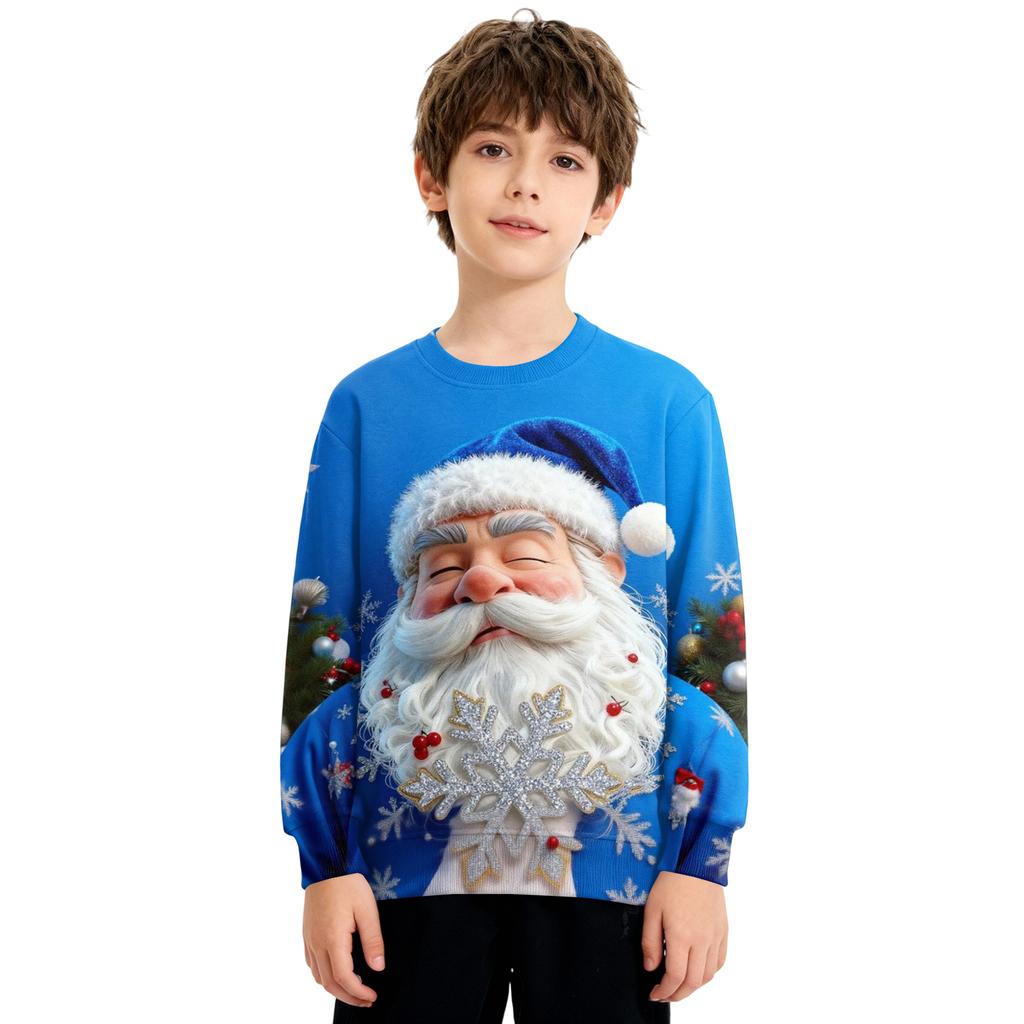 Weihnachts-Sweatshirt Jungen Mädchen Hässliches Weihnachten Weihnachts-Shirt Rundhals Kleinkind Langarm Pullover Outfit Oberteile