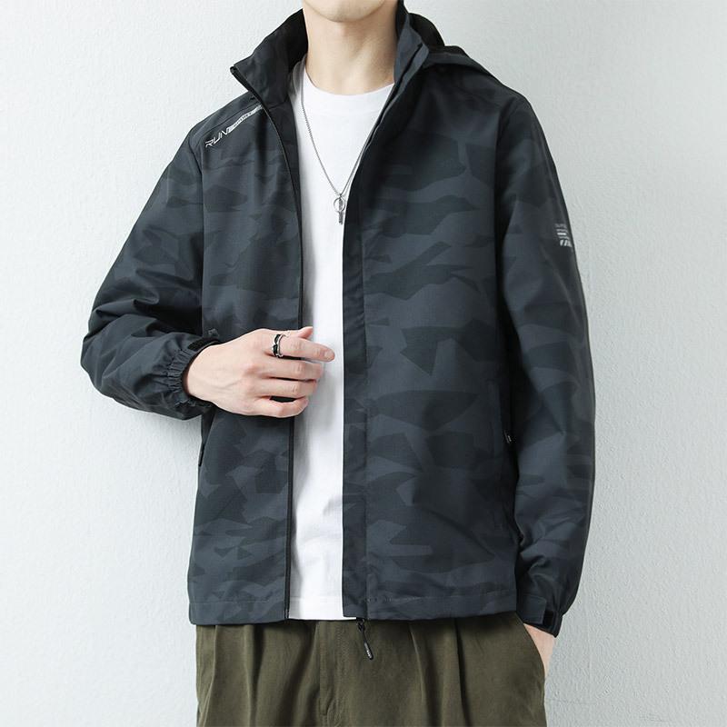 Camouflage Jacket New Outdoor Single Layer Thin Mountaineering Jacket Windproof Breathable Men's Windbreaker Autumn Jacket