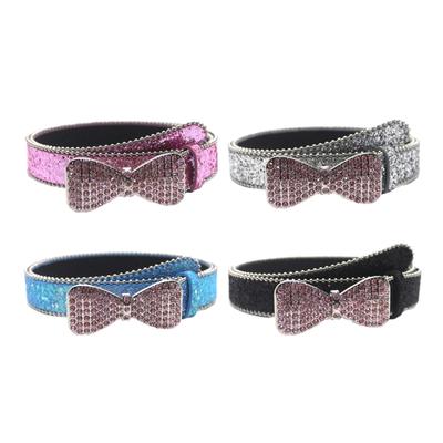 Womens Leathers Belt for Jeans Pants Dresses Glitter Ladies Waist Belt Rhinestones Buckle Gothic Waist Belt