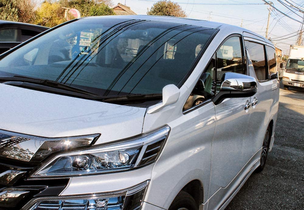 FUKUARE Door Mirror and Side Mirror Covers for Alphard 30 Vellfire 30 Series and Late and New RAV4 50 Series (Plated Finish) Series, (Early Models),