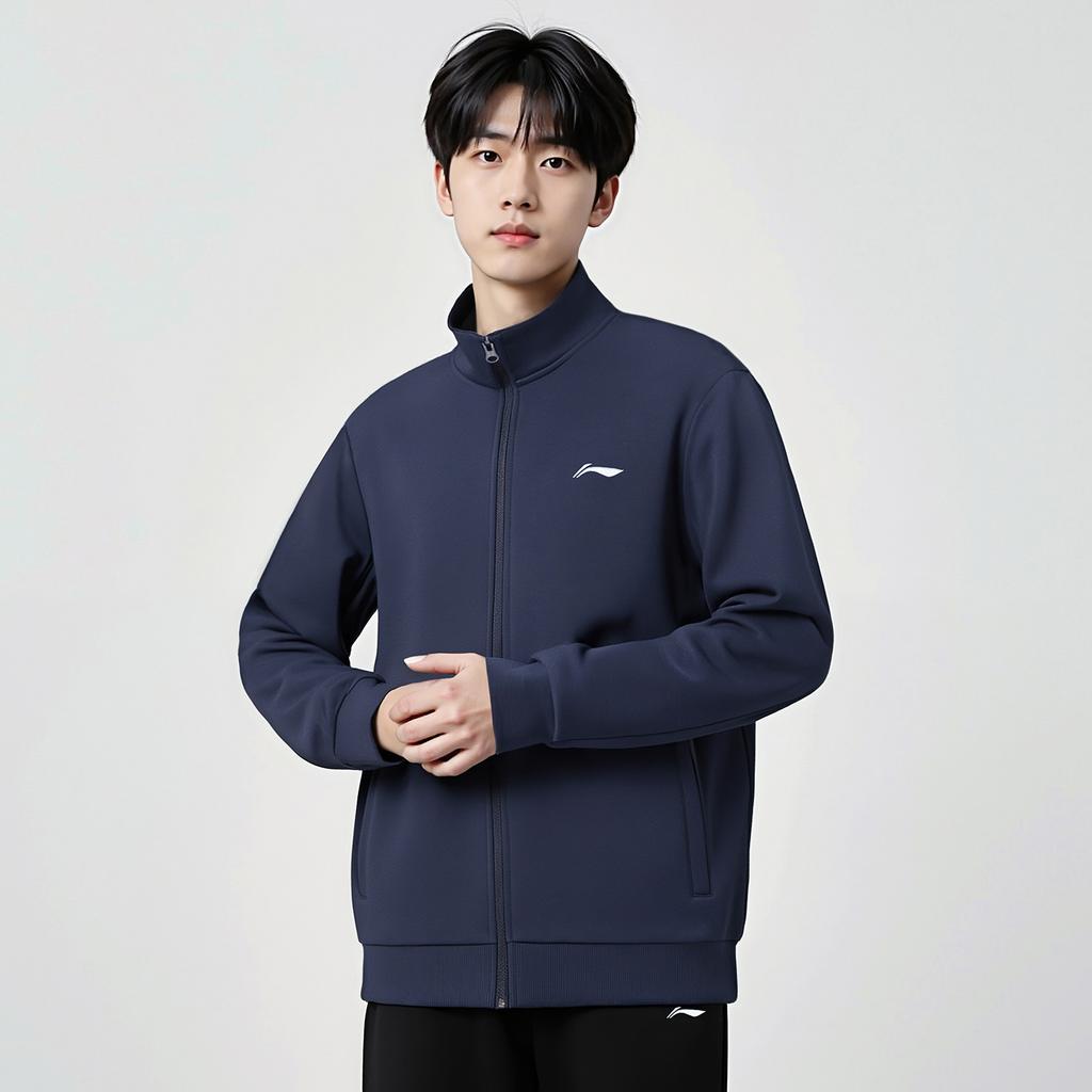 Li-Ning Wszechstronny Prosty Codzienny Wygodny Okrągły Dekolt Luźny Krój Bluza z Kapturem Bluza Unisex AWDVG71-2